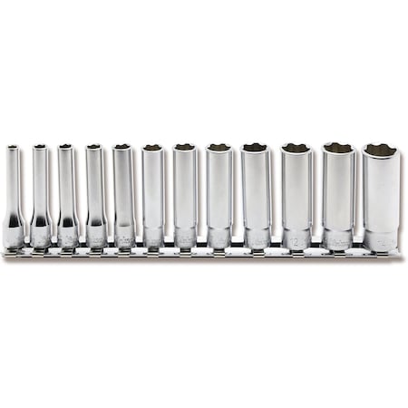 Ko-Ken Socket set 4-14mm Surface 200mm 12 pieces 1/4 Sq. Drive, RS2310M/12 RS2310M/12